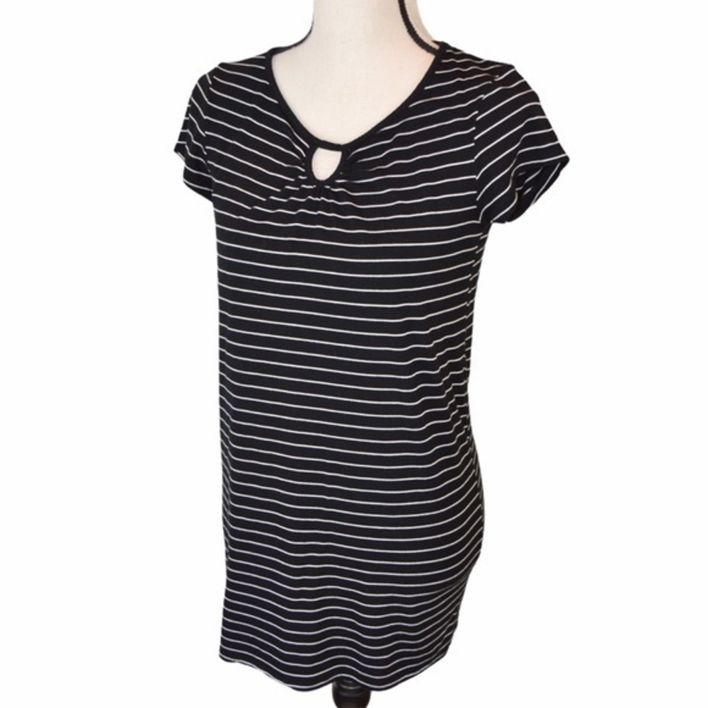 Ruby Ribbon SOFT Striped‎ Tunic Tee, Size Small